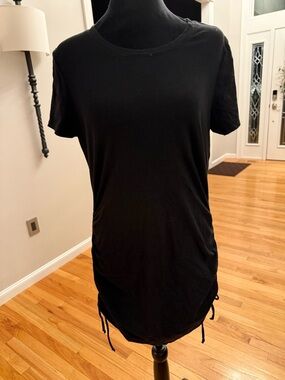 PINK Victoria's Secret Black Short-Sleeve Drawstring Tunic